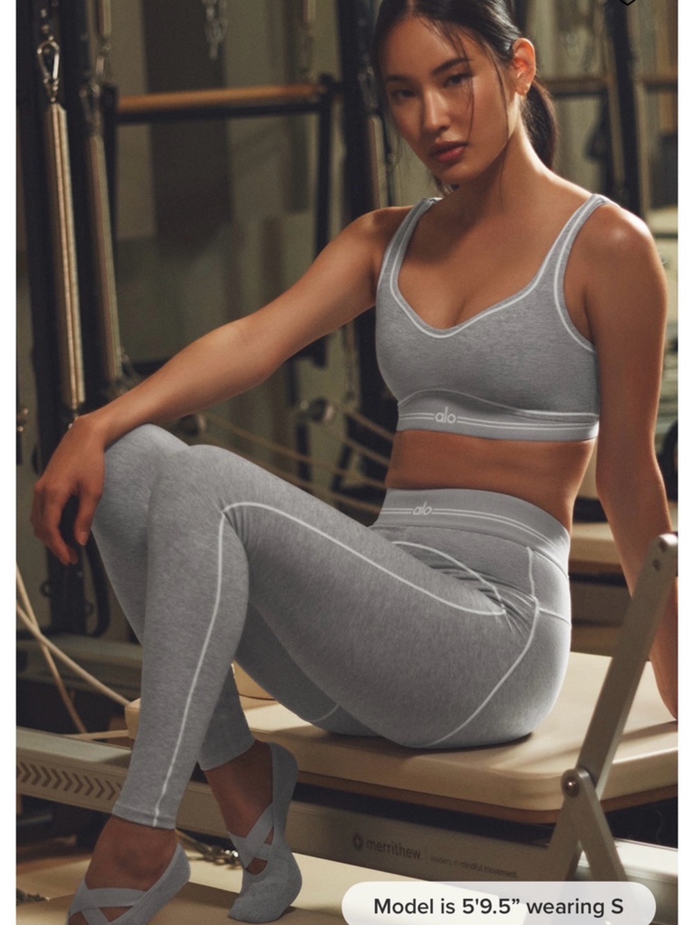 Alo Alosoft High-Waist Heart Throb Legging and bra